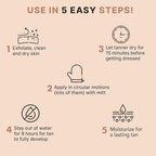 Self Tanner Mousse - USA Made with Natural & Organic Ingredients, Self Tanning Mousse for Dark Fake Tan, Sunless Tanner, Clear & Non Toxic Tanning Foam for Streak Free Finish & Natural Glow