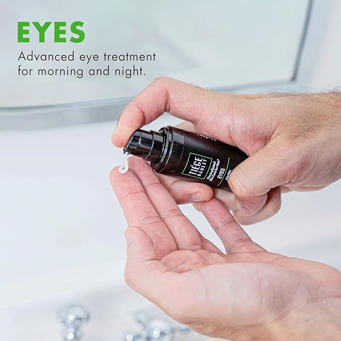 Tiege Hanley Eye Cream for Men, Morning and Night Under Eye Cream With Hyaluronic Acid and Vitamin B3, Helps Reduce the Look of Dark Circles and Puffiness, Anti Aging Men’s Skin Care, 0.5 Oz, 2 Pack