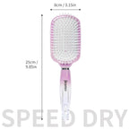 Paddle Hair Brush for Women-Detangling Cushion Brush with Soft Ball-Tip Bristles,Anti-Static Wide Brush for Wet Dry Hair,Smooth Comfortable Scalp Care