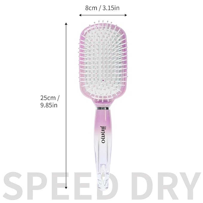 Paddle Hair Brush for Women-Detangling Cushion Brush with Soft Ball-Tip Bristles,Anti-Static Wide Brush for Wet Dry Hair,Smooth Comfortable Scalp Care