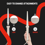 Remington Trendology 5-in-1 Multi-Styler Curling Wand Set with Ceramic Round Brush and 4 Interchangeable Ceramic Curling Wands (0.5“-1.25”)