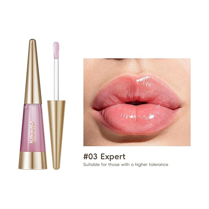 KISSIO PLUMP Lip Plumper,Maximum Plump with Ginger and Peptides,Extreme Lips Plumper,Hydrating,Lip Plumping,Lip Lines Care,Lips Gloss,0.3 fl oz,Expert