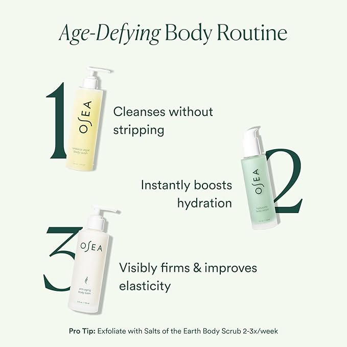 OSEA Anti-Aging Body Balm 5 oz - Firming & Tightening Body Lotion for Hydration - For Silky Glowing Skin - Nutrient-Rich Seaweed Body Lotion - Clean & Vegan Body Care Anti-Aging Body Moisturizer