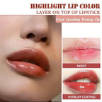 2 Colors Hydrating Plumping Lip Glow Oil,Moisturizing Lip Oil Gloss Transparent Glossy Lip Gloss Primer Lip Tint for Lip Care and Dry Lip (001#+007#)