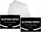 2 Pks FRAGRANCE-FREE Unscented Natural Abaca Blotting Paper - 100 Oil Blotting Sheets - Makeup Friendly UNISEX Oily Skin Shine Blotter Photography Zoom Meetings Travel Gym School - MADE IN TAIWAN