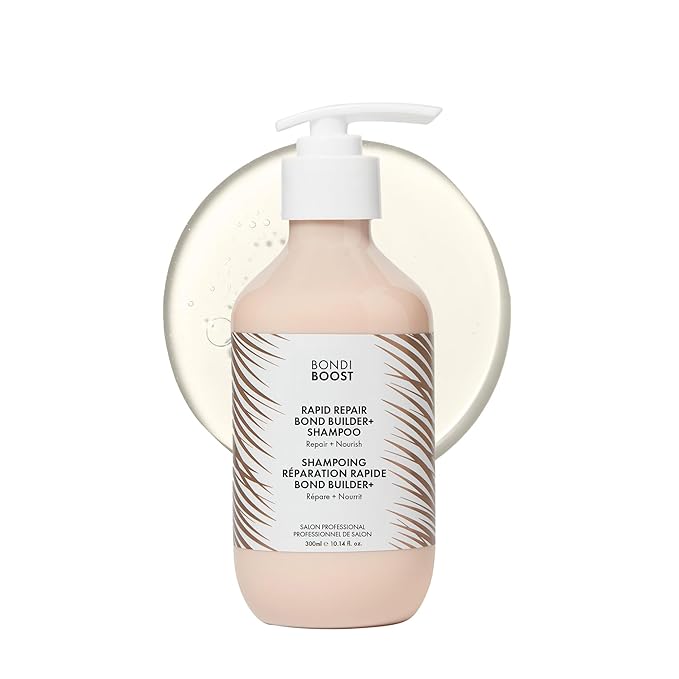 BONDIBOOST Rapid Repair Bond Builder + Shampoo for Damaged Hair [10.14 fl oz], Strengthening Formula for Restoring + Rebuilding Hair, Deep Conditioning + Nourishing Treatment for Healthier Results