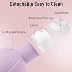 3 OZ Travel Bottles Leakproof for Travel TSA Approved & Refillable Mini Cream Containers Set 8 Pack – Silicone Squeeze Tube Rose Bottle for Shampoo Lotion Body Wash BPA Free with Bag, Purple