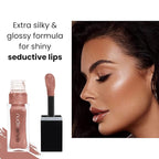 nude envie Lip Gloss - Certified Vegan Lipgloss Cruelty-Free and Paraben Free - Enriched Peptides, Vitamin E and Jojoba Oil (Peaceful)