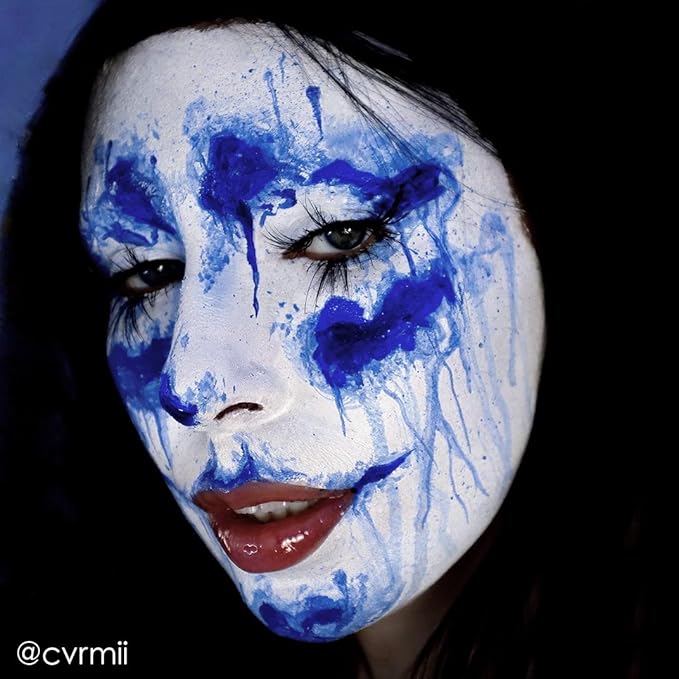 Mehron Makeup Paradise Makeup AQ Pro Size | Stage & Screen Performance, Face & Body Painting, Beauty, Cosplay, and Halloween | Water Activated Face Paint, Body Paint 1.4 oz (40 g) - Dark Blue