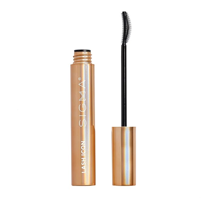 Sigma Beauty Lash Icon Lengthening and Volumizing Tubing Mascara Black – Smudge Resistant Mascara with Curved Wand, Lightweight Buildable Formula for Defined, Lifted Lashes and All Day Wear