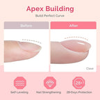 MelodySusie Builder Gel Nail Dehydrator and Primer Set Long Lasting Shine Nail Polish Art Design Manicure Kit Perfect Gifts for Women Girls 3 Pcs 15ml Clear