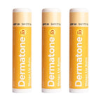 Dermatone Mango Lip Balm Stocking Stuffer | Moisturizing Lip Care | Soothe & Replenish Dry & Chapped Lips | Aloe, Vitamin E | SPF 30 | 3-Pack (Mango, 0.15oz sticks)