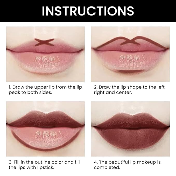 evpct 1Pcs Matte Lip Liner and Lipstick Combo Set Kit for Women, Magic Neutral Lipsticks 24 Hours Original Lipstick and Lips Liner Pencil Stain Gloss Makeup Long Lasting Waterproof,32# MORE TRUFFLE