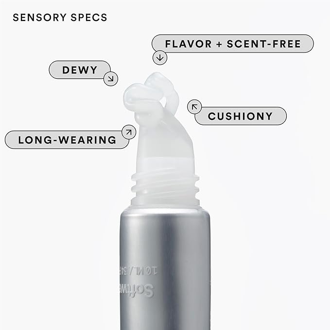 Experiment Softwear Smoothing Lip Treatment Balm - 24hr Hydration with Squalane, Glycerin, & Pomegranate Sterols - Intensive Moisture & Repair for Extra Dry, Flaky Lips - Vegan Lip Balm, .34 FL OZ