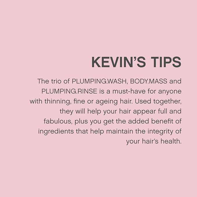KEVIN.MURPHY PLUMPING.RINSE - Thickening Hair Conditioner - For Fine, Thin & Aging Hair - Hydrating Conditioner - For Shine, Volume & Texture - With Bamboo Extract & Shea Butter - 250 mL / 8.4 fl oz