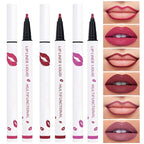 Kaely 3Pcs Pink Cherry Red Orchid Longwear Liquid Lip Liner Waterproof, 24 Hour Long Lasting Lip Liner Stain Marker Pen, 2-in-1 Matte Semi Permanent Lipliner & Lipstick, 02+06+08