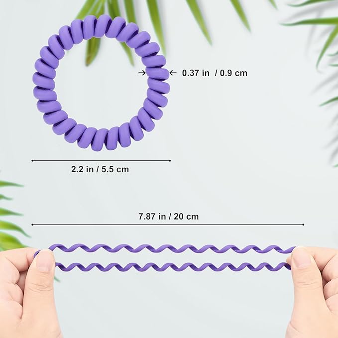 JessLab Spiral Hair Ties for Women, 10-Pack Traceless No-Damage Ponytail Holders, Coils Hair Bands for Girls, Assorted Colors