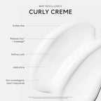 SEEN Curly Creme, Fragrance Free - Non-Comedogenic & Curl Defining Styling Hair Cream- Anti Frizz- Heat Protectant- Safe for Sensitive Skin