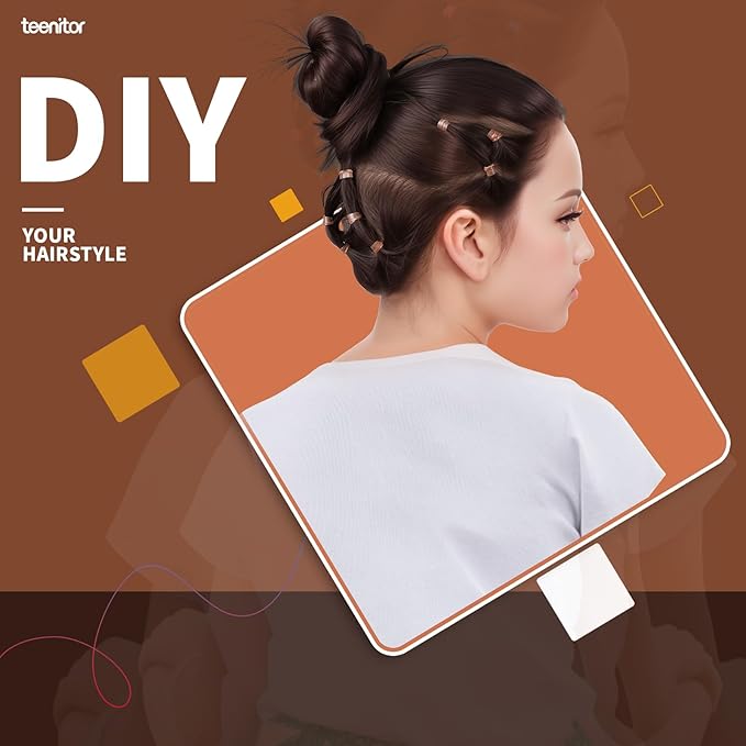 Teenitor Elastic Hair Bands, Small Hair Ties, 2000pcs, Light Brown