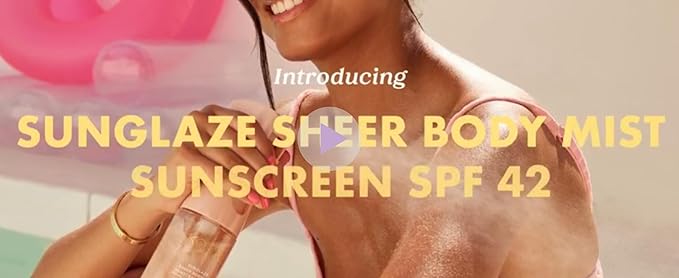 Kopari Rose Gold Sunglaze Sheer Body Mist Sunscreen SPF 42, Infused with Shimmering Body Oil, Hydrating Mist, Hydrates, Brightens, Makeup Friendly, Gives Skin a Glowy Finish, Lightweight,