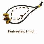 Elastic Hair Tie for Women Real Gemstone beads Ponytail Holders Hair Accessories hair elastic tie for Women Men (Tiger Eye)