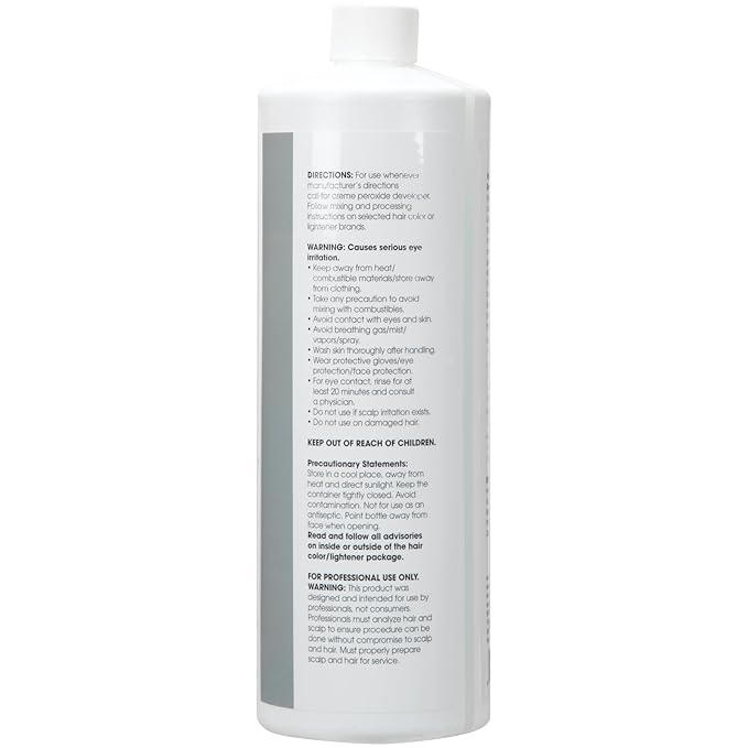 ForPro Expert 30 Volume Crème Developer for Hair Lightening, Gray Coverage & Color Deposit with Extra Lift, 32 Fl Oz