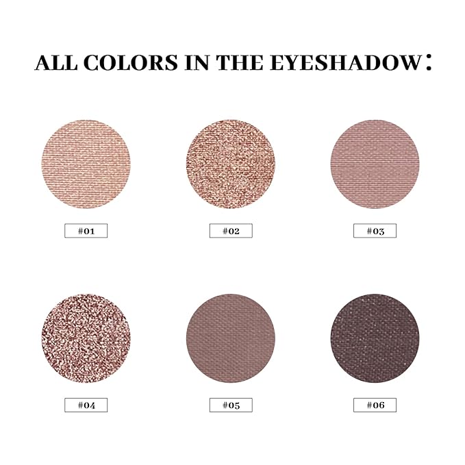 Nudes Series Mini Eyeshadow Palette, Velvety Matte Finish, 6 Nude Taupe & Brown Neutral Eye Shadows, Travel Friendly Size, Vegan, Cruelty-free,Long-lasting
