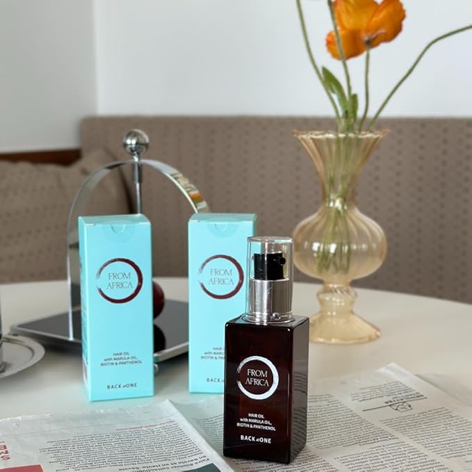 From Africa Hair Oil with Marula Oil, Biotin and Panthenol, 1.62 fl oz