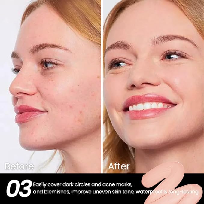 2 Pack Liquid Foundation Cream for Face Makeup,Durable