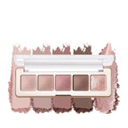 5-Color Eyeshadow Palette, Matte & Shimmer Neutral Browns, Low Saturation High Pigment, Blendable Buildable Waterproof, Smooth Skin-Friendly, 2#