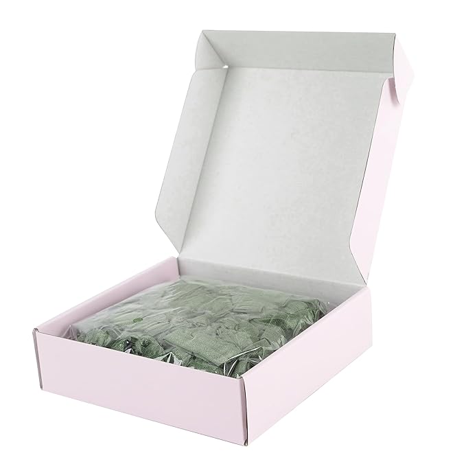 MEEDEE 100 Pack Moss Green Color Hair Ties For Women No Crease Soft Elastic Ribbon No Damage Moss Green Hair Ties Knotted Ouchless Hair Ribbon Yoga Hair Ribbons Elastic Bracelets