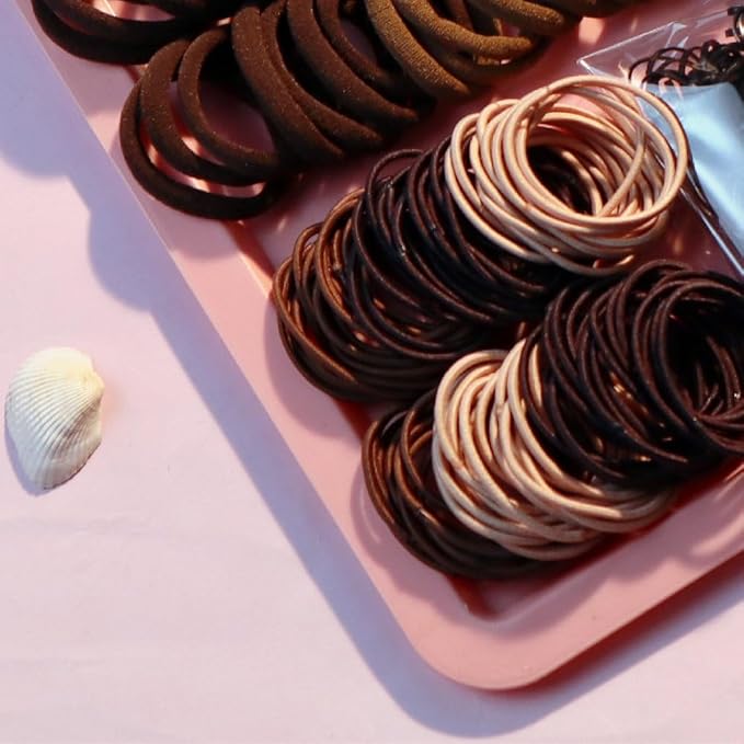 YANRONG 755PCS Hair Accessories for Woman Set Seamless Ponytail Holders Variety Hair Scrunchies Hair Bands Scrunchy Hair Ties For Thick and Curly (755PCS (black brown))