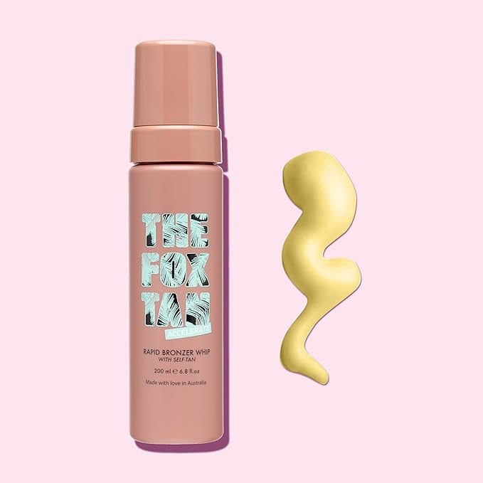 The Fox Tan Rapid Bronzing Whip, Tanning Accelerator Lotion for Darker, Deeper & Faster Tans, Plus Subtle Self-Tan, Vegan & Cruelty-Free, 200mL