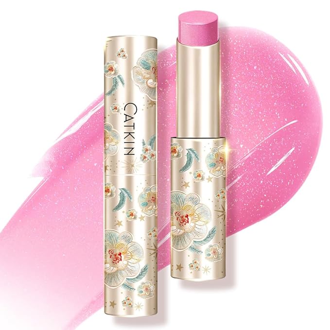 CATKIN Glossy Lip Balm Ultra Hydating Glow Lip Tinted Jelly Plumping Melting Balm Shea Butter Repair Soothing For Dry Lips 0.12 oz C07 AZALEA
