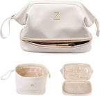 Birthday Gifts for Girls, Women Makeup Bags, Things For Teen Girls Cosmetic Bag with Makeup Brush Organizer,Toiletry Bag, Gifts for Girlfriend Friends Female Mom Sister Cute Toiletry Bag