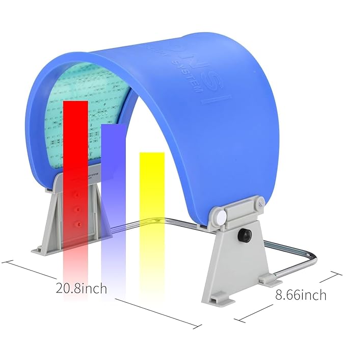 ZOVIE Red Light Therapy Mask-Infrared Photons Facial Skin Care Machine LED Beauty Mask-Flexible Led Light Therapy(Navy-Blue)