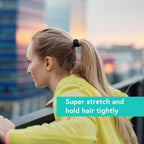 MARY LAVENDER 100pcs Thick Seamless Hair Ties for All Hair Types Black Color Hair Elastics Ponytail Holders Hair Scrunchies No Damage for Women Girls 100pcs