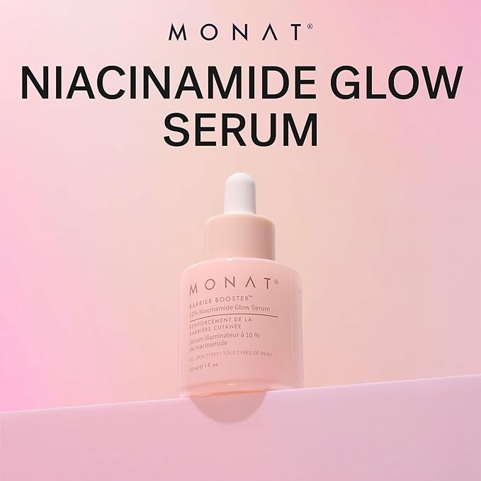 MONAT Barrier Booster™ Niacinamide Glow Serum – Lightweight, Fragrance-Free Face Serum - Hydrate, Strengthen, & Boost Skin Barrier – Layer-Ready Formula for Smooth, Glass-Skin Finish – 30 ml / 1 fl oz