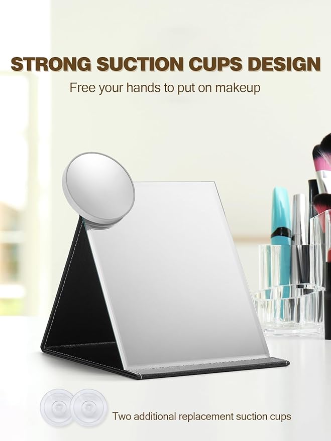 20X Magnifying Mirror with 2 Suction Cups, 3.5 inches Magnified Makeup Mirror and Slant Tweezers,Grey,1PC