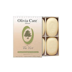 Olivia Care Bath & Body Bar Green Tea Soap 4 Pack Gift Box Organic, Vegan & Natural Contains Olive Oil Repairs, Hydrates, Moisturizes & Deep Cleans Good for Sensitive Dry Skin Made in USA 4 bars(Pack of 1)