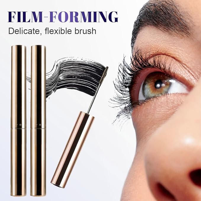 Ultra-Fine Lengthening Waterproof Quick-Dry Mascara, Black Mascara for Fine Short Lash Older Women Mulit-layered Lashes,Ultimate Length Volumizing Lower Bottom Lashes Mascaras (Black) (Black)