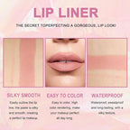 Kaely 2-in-1 Peach Lip Liner & Lipstick Set Kit for Women, Matte Lips Kit with Lip Liner Lip Stains Long Lasting Waterproof 24 Hour Lipstick and Lip Liners Combo Lipliners Pencil Set 03