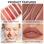 evpct Silky Smooth Lip Liner Pencil Retractable, Caramel Lip Liner Creamy Long-Lasting Formula for Precision Contouring Matte Velvet Pigmented Rich Lip Colors Crayon Lipstick 03