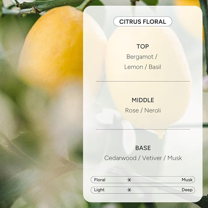 Perfumed Hair Mist for Women – Castor Oil for Shine & Long-Lasting Scent, Clean Hair Perfume & Body Mist – Botanical Waters & 17 Amino Acids, Sulfate, Paraben, Silicone-Free – Cirus Floral, 125ml