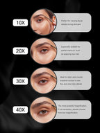 20X Magnifying Mirror with 2 Suction Cups, 3.5 inches Magnified Makeup Mirror and Slant Tweezers,Black,1PC