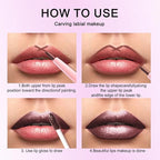 Kaely 2-in-1 Dark Borwn Metallic Lipstick and Lip Liner, Shimmer Liquid Metallic Lipsticks for Women, Glitter Lip Gloss Stain Long Lasting Waterproof Smudge Proof 24 Hour, Vegan Makeup, 11