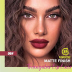 evpct Dark Wine Red Triangle Lip Liner Pencil Stick for Women, Retractable Lips Liner Pen Triangle Tip for Sculpting Filling Plumping, Longwear Lipliners Pencil Vegan Cruelty Free Lip Filler Plumper