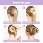TsMADDTs Donut Bun Maker, 3PCS Hair Bun Maker with 20PCS Bobby Pins Blonde for Ballet Styling