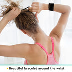 MARY LAVENDER 100pcs Thick Seamless Hair Ties for All Hair Types Black Color Hair Elastics Ponytail Holders Hair Scrunchies No Damage for Women Girls 100pcs