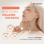 KLAVUU Vegan Collagen Eye Patches for Puffy Eyes & Dark Circles (60 Patches) – Hydrogel Under Eye Mask with Niacinamide – Fine Lines, Firming, Elasticity